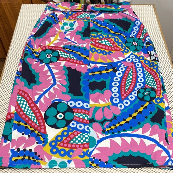 J. Crew Bright Colored Faux Wrap Skirt - Sz 10 - Picture 3 of 9